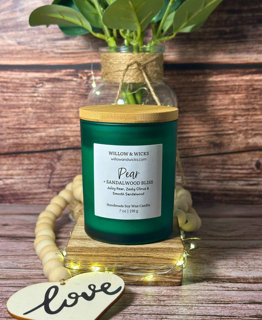 Pear & Sandalwood Bliss Candle | Fresh Pear, Citrus & Sandalwood