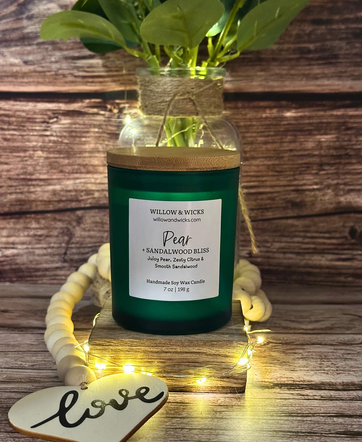 Pear & Sandalwood Bliss Candle | Fresh Pear, Citrus & Sandalwood