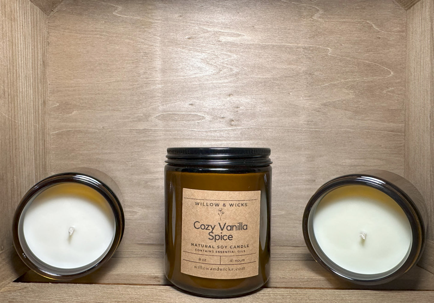 Cozy Vanilla Spice Candle | Warm Vanilla & Spices